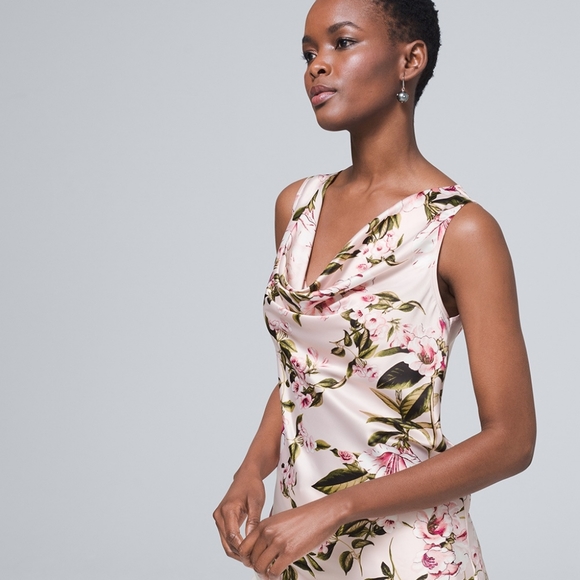 WHBM Floral Draped Shell NWT Size S - Picture 2 of 3